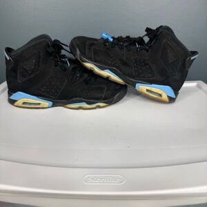 Jordan 6 University Blue Black UNC Sneakers Shoes 7Y